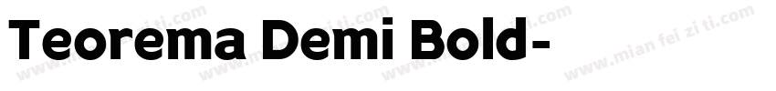 Teorema Demi Bold字体转换
